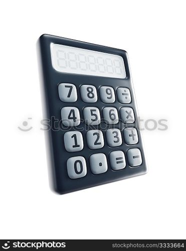 isolated 3d render of calculator