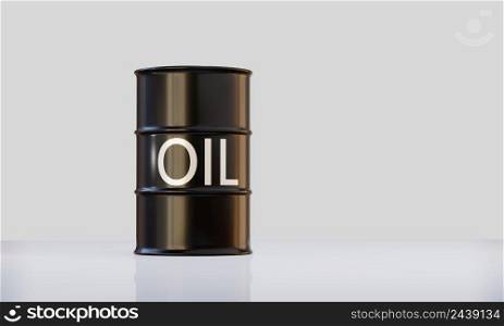isolated 3d render of oil barrels in for energy concept.  