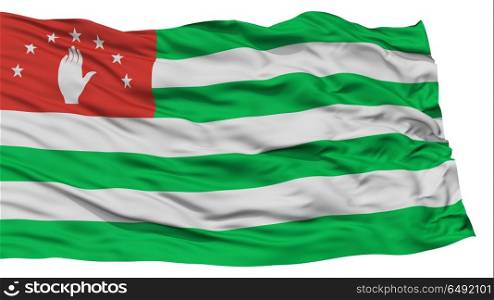 Isolated Abkhazia Flag, Waving on White Background, High Resolution