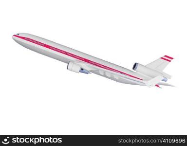 isolated airplane over white background