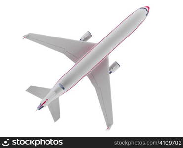 isolated airplane over white background