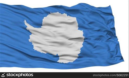 Isolated Antarctica Flag. Isolated Antarctica Flag, Waving on White Background, High Resolution