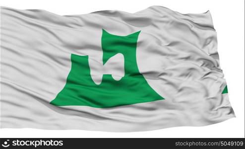 Isolated Aomori Japan Prefecture Flag. Isolated Aomori Japan Prefecture Flag, Waving on White Background, High Resolution