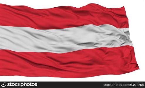 Isolated Austria Flag, Waving on White Background, High Resolution