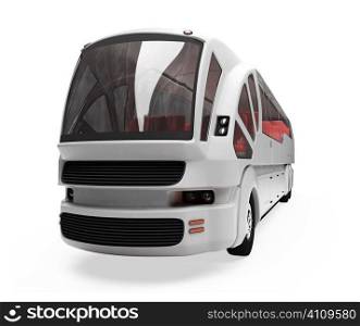 Isolated autobus over white background