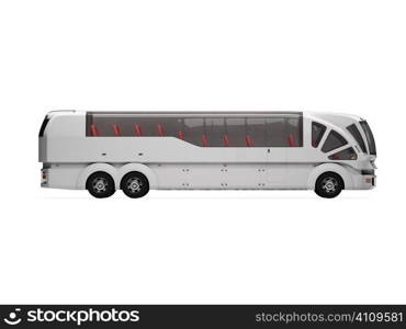 Isolated autobus over white background