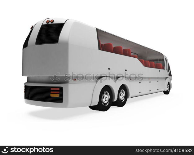 Isolated autobus over white background