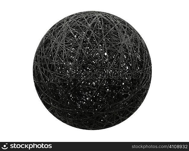 isolated ball lamp against white background