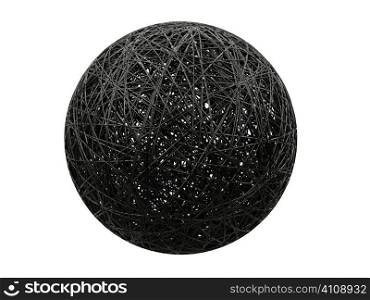 isolated ball lamp against white background