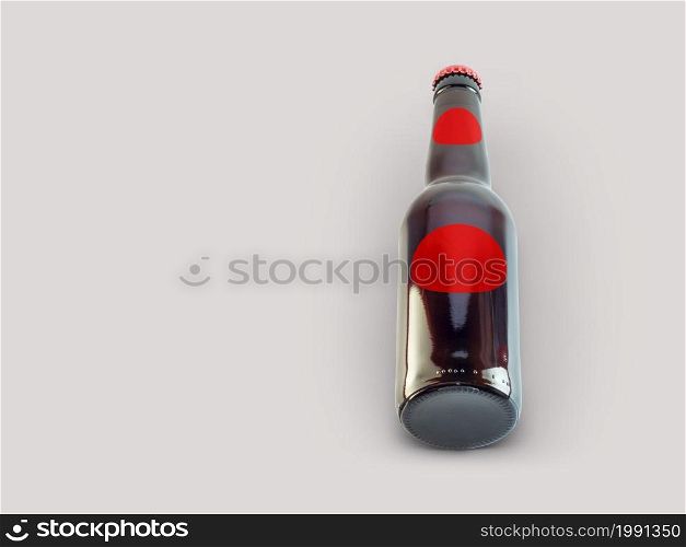 Isolated Beer Bottle Mock-Up - Blank Label , oktoberfest concept.