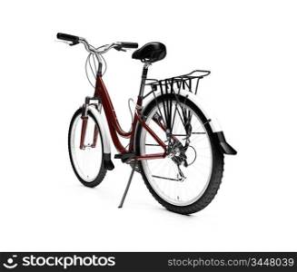 isolated bicycle on white background
