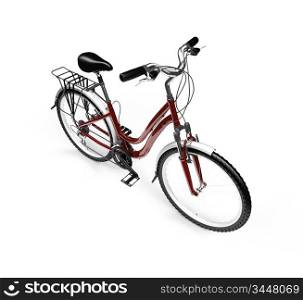 isolated bicycle on white background