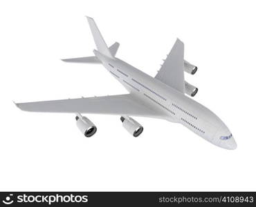 isolated big airplane on a white background