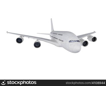 isolated big airplane on a white background