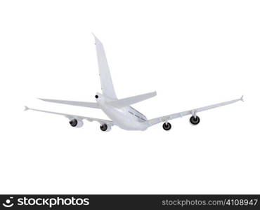 isolated big airplane on a white background