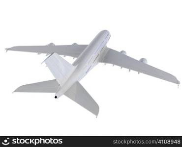 isolated big airplane on a white background