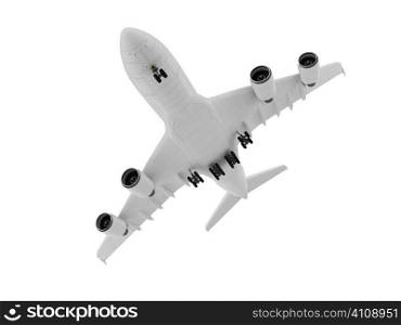 isolated big airplane on a white background