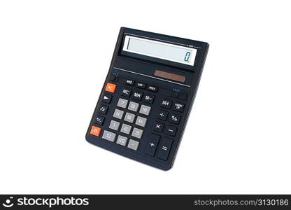 Isolated big black office calculator