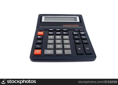 Isolated big black office calculator