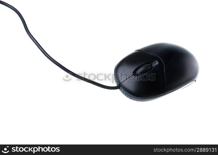 Isolated black pc mouse