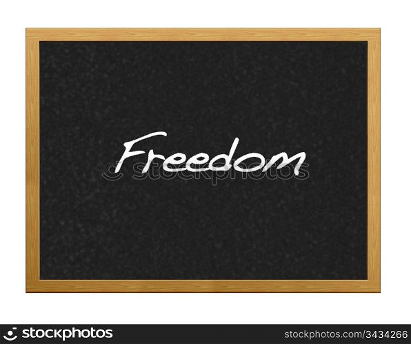 Isolated blackboard with a freedom.