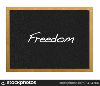 Isolated blackboard with a freedom.