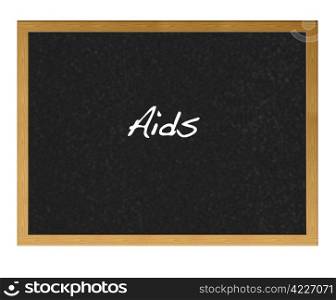 Isolated blackboard with Aids.