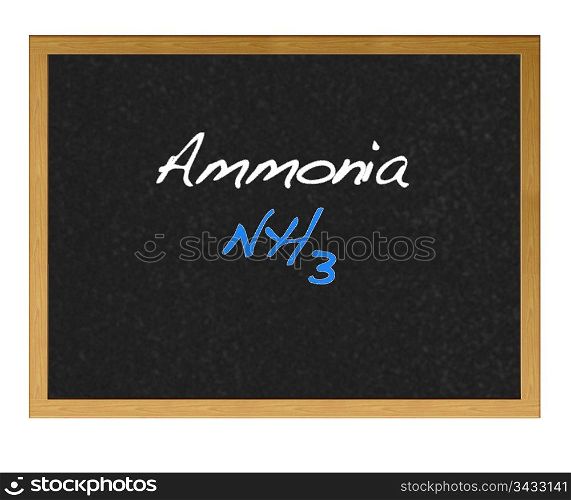 Isolated blackboard with Ammonia.