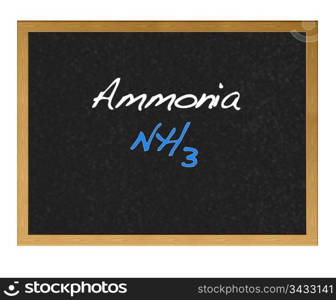 Isolated blackboard with Ammonia.