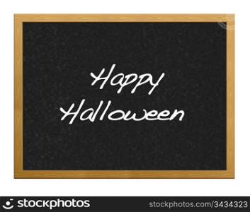 Isolated blackboard with Happy Halloween.