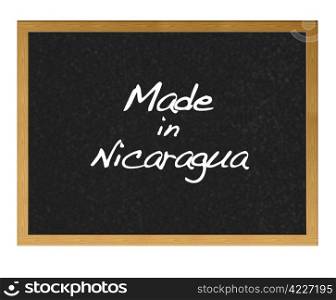 Isolated blackboard with Made in Nicaragua.