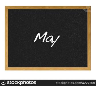 Isolated blackboard with May.