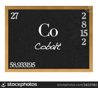 Isolated blackboard with periodic table, Cobalt.