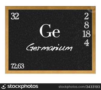 Isolated blackboard with periodic table, Germanium.