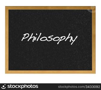 Isolated blackboard with Philosophy.