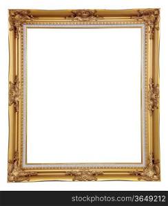 isolated blank classic photo frame