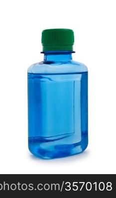 isolated blue hemical bottle