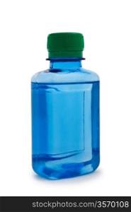 isolated blue hemical bottle