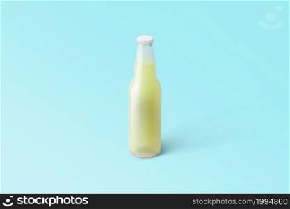 Isolated bottle soda drink on toscha background.
