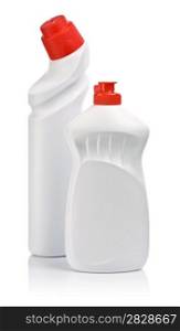 isolated bottles for cleaning