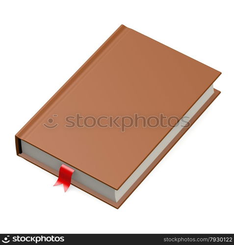 Isolated brown book