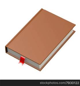 Isolated brown book