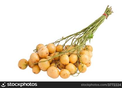 Isolated burmese grape in plate with clipping path