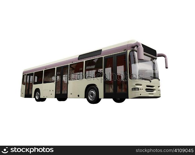 isolated bus on white background