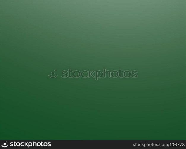 Isolated chalkboard in green color, 3D rendering