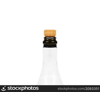 Isolated champagne bottle on white