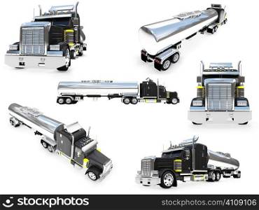 Isolated collection of big truck