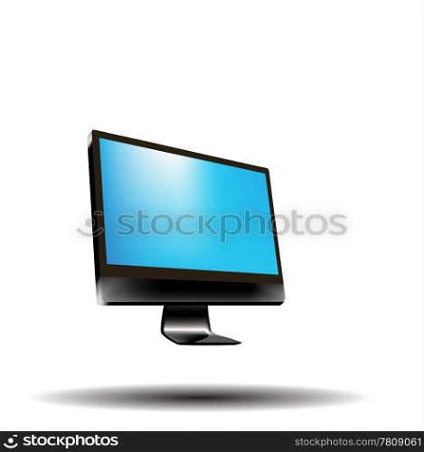 isolated computer screen, can replace message or image on screen. clipping path is included.