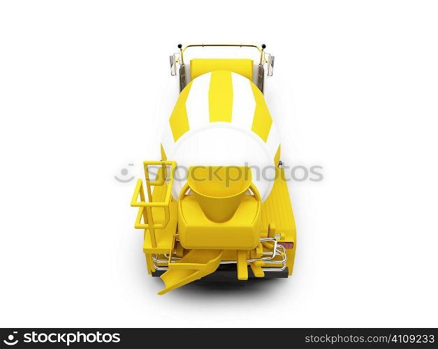 isolated concrete mixer with clipping path