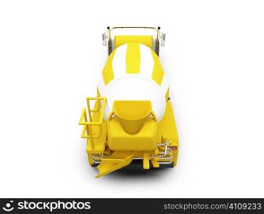 isolated concrete mixer with clipping path